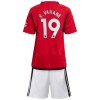 Conjunto (Camiseta+Pantalón Corto) Manchester United R. Varane 19 Primera Equipación 23-24 - Niño